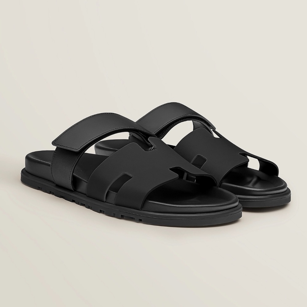 SOLD OUT New In Box Hermes Chypre Sandals in Noir Black size 42.5 9.5